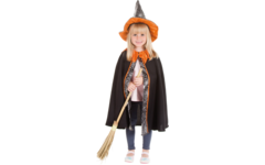 Verkleedkleding heks, cape en hoed, 4-7 jaar
