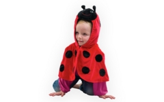 Bosdierencapes, set van 5, Lieveheersbeestje, Das, Vos, Kikker, Hommel