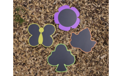 Krijtborden | Natuur PVC vrij, 8 stuks