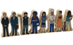 Multiculturele samenleving, 32 houten figuren