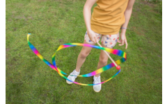 BS | Danslint regenboog 3 meter, houten stok