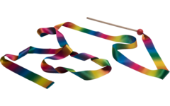 BS | Danslint regenboog 3 meter, houten stok