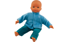 Pop zacht Europees zonder haar, 40 cm, Les Pluminis