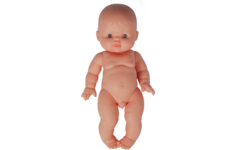 Pop jongen Europees zonder haar, 30 cm, Les Pluminis