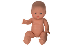 Pop meisje Europees zonder haar, 30 cm, Les Pluminis