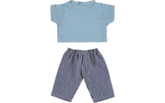 Poppenkleertjes broekje en shirt blauw 30 cm