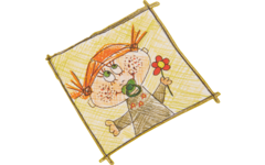 Poppenkleertjes rokje met geel T-shirt, 45 cm