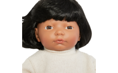 Pop meisje Oriëntaal met haar en kleding, 40 cm, Les Pluminis