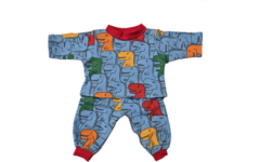 Poppenkleertjes Pyjama dino's, 2 delig 40 cm