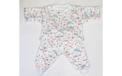 Poppenkleertjes Pyjama Konijntjes, 2 delig 40 cm