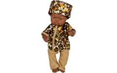Poppenkledingset multi-cultureel voor poppen vanaf 38 cm