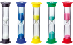 Zandlopers 5 stuks (30 sec, 1 min, 3 min, 5 min en 10 minuten)