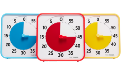 Time Timer® Primary Colour Collection, geel, rood, blauw