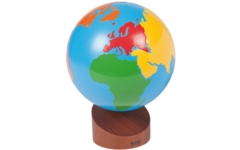 Globe werelddelen gekleurd