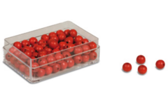 Deelmateriaal kralen rood 100 stuks