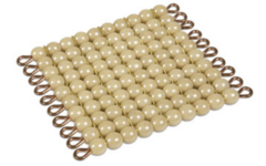 Gouden kwadraat, 10 x 10 kralen losse kralen glas