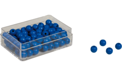 Kralen blauw 100 stuks voor vermenigvuldigingsbordje 3802485