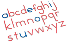 Grote houten letters: blokschrift