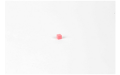 Kleinste kubus van roze toren 1cm3