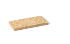 Kurken plaatje 80 x 40 x 6 mm
