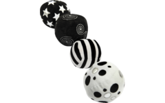 Activiteiten sensorisch ballen zwart en wit zachte 4 stuks