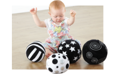 Activiteiten sensorisch ballen zwart en wit zachte 4 stuks