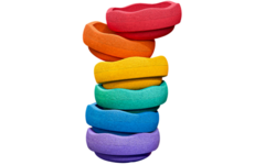 Stapelstein ® Rainbow Classic, set van 6 stuks