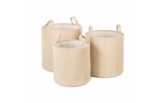 Mand Ebby wit, set van 3