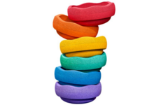 Stapelstein® Original Mini Rainbow Classic, set van 6 stuks