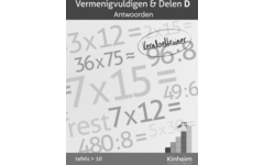 Kerndoeltrainer Vermenigvuldigen & Delen D antwoorden