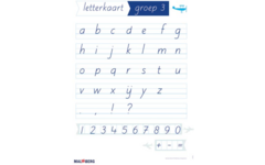 Klinkers blokschrift letterkaart klassikaal groep 3 - 4