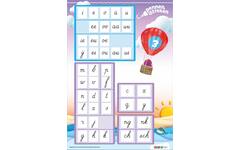 Pennenstreken 3 groep 3 letterposter verbonden schrift
