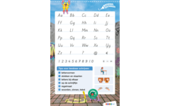 Pennenstreken 3 groep 7-8 letterposter blokschrift & verbonden schrift