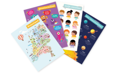 Educatieve posterset Oriëntatie op jezelf en de wereld (4 stuks)