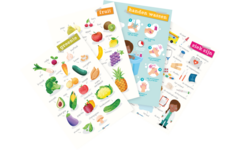 Educatieve posterset ziek en gezond (4 stuks)