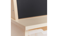 Bordenkar Ahorn 1x magnetisch whiteboard, 1x krijtbord