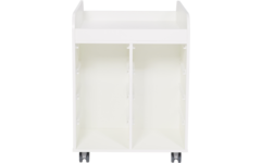 Steamkast hoog 94,7 x 89 x 70,6 cm, wit incl. wielen, excl. laden