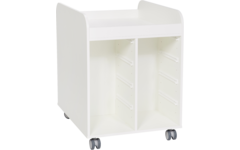 Steamkast laag  62,7 x 89 x 70,6 cm, wit incl. wielen, excl. laden