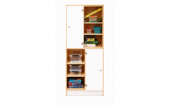 Kast 180 graden boven, 90x90x50 cm (lxbxh)| Ahorn, deuren wit/Ahorn