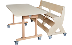 Zitbank Flex 150 cm HPL toplaag ahorn