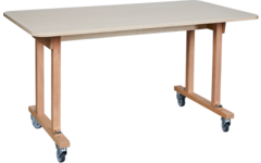 Tafel Flex 150 HPL toplaag Ahorn, 150 x 80 cm , met rechte poten