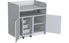 Aankleedtafel Standard 100 wit trap links
