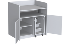 Aankleedtafel Standard 100 wit trap rechts