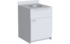 Wasbakunit Standard wit 70 cm