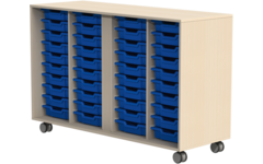 Ladenkast Flex 4, zonder laden met wielen, ahorn