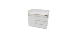 Aankleedtafel Flex+ 120 wit trap links