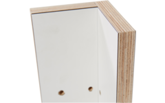 Grondboxelement | Wit, 10 cm, hoekprofiel 90 graden