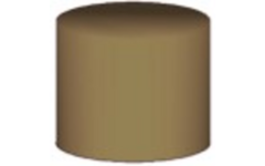 Poefje Robbie 26 cm hoog,  Ø 30cm, stof 7x 32M1709 classic java