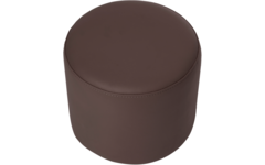Poefje Robbie 26 cm hoog Ø 30 cm, stof 7x 32M2793 classic lever (bruin)