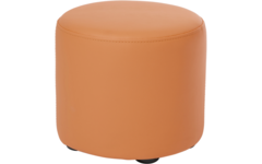Poefje Robbie 26 cm hoog Ø 30 cm, stof 8x 32M1755 trend oranje